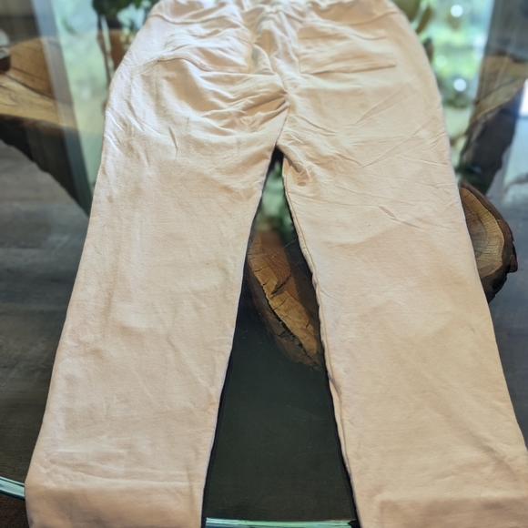 White linen Drawstring Pant - Picture 9 of 12